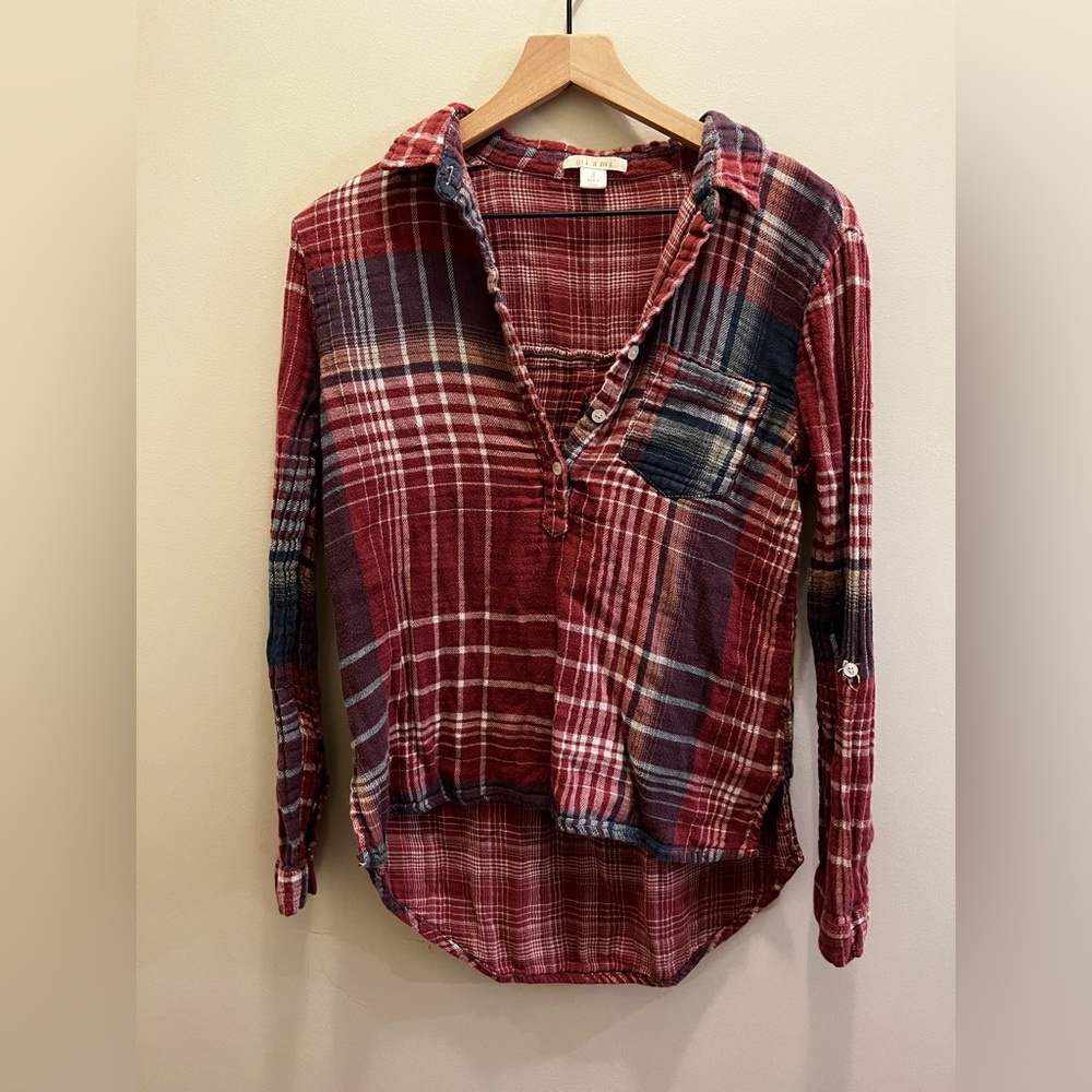 Half button down top! Size small